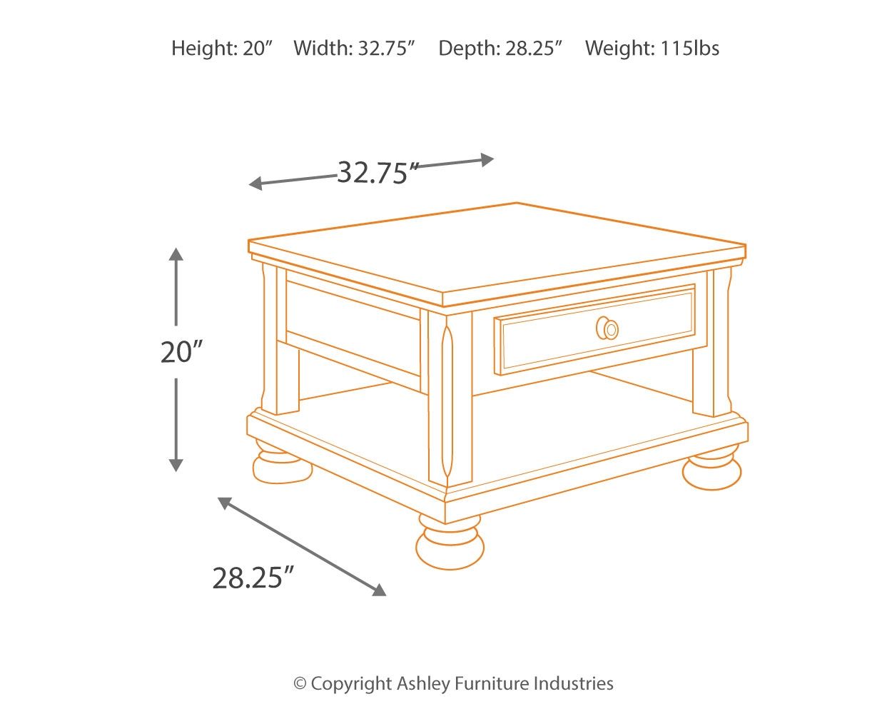 Porter - Rustic Brown - Lift Top Cocktail Table