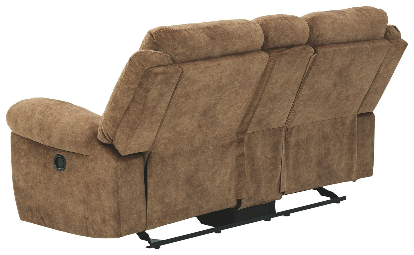 Huddle-up - Nutmeg - Glider Rec Loveseat W/Console
