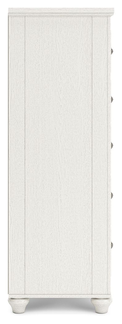 Grantoni - White - Five Drawer Chest