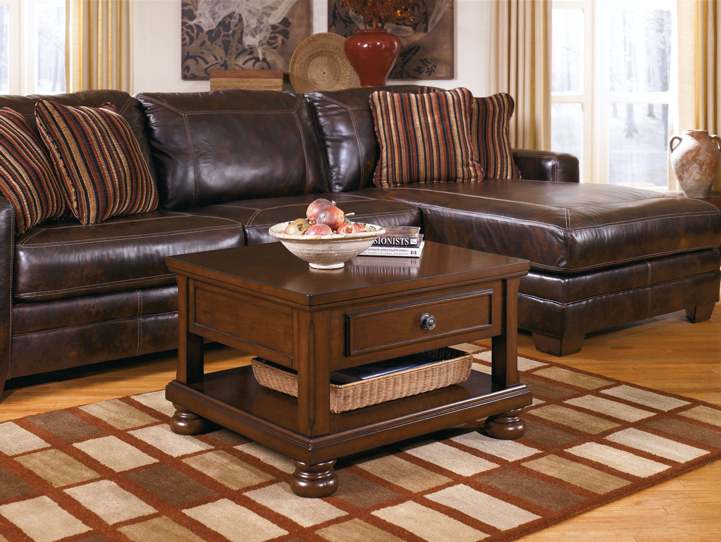 Porter - Rustic Brown - Lift Top Cocktail Table