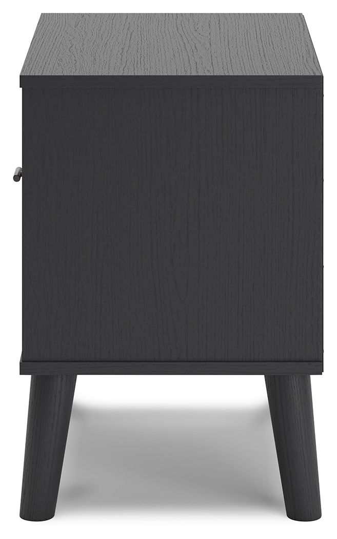 Charlang - Black / Gray - One Drawer Night Stand