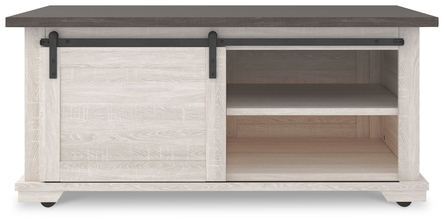 Dorrinson - White / Black / Gray - Rectangular Cocktail Table