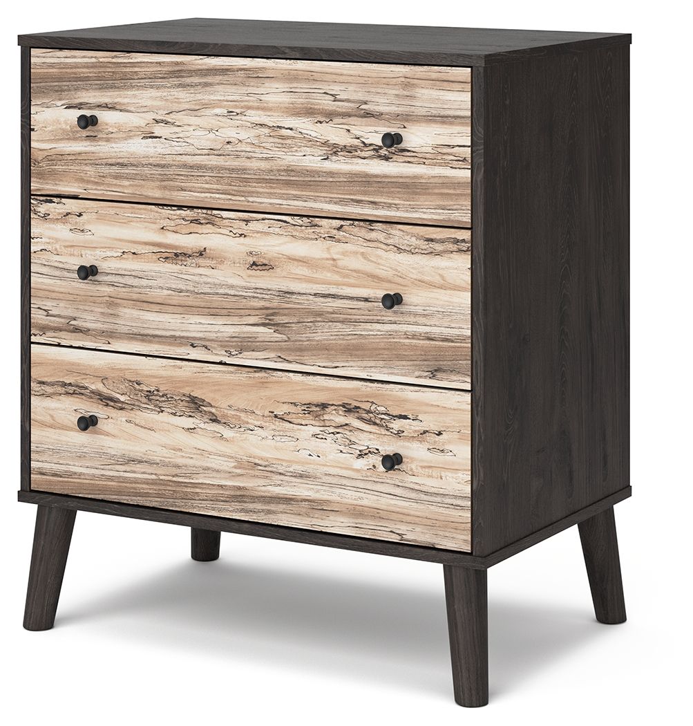 Lannover - Brown / Beige - Three Drawer Chest