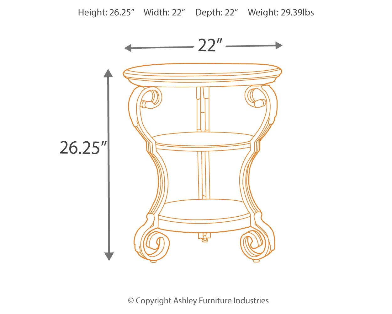 Nestor - Medium Brown - Chair Side End Table