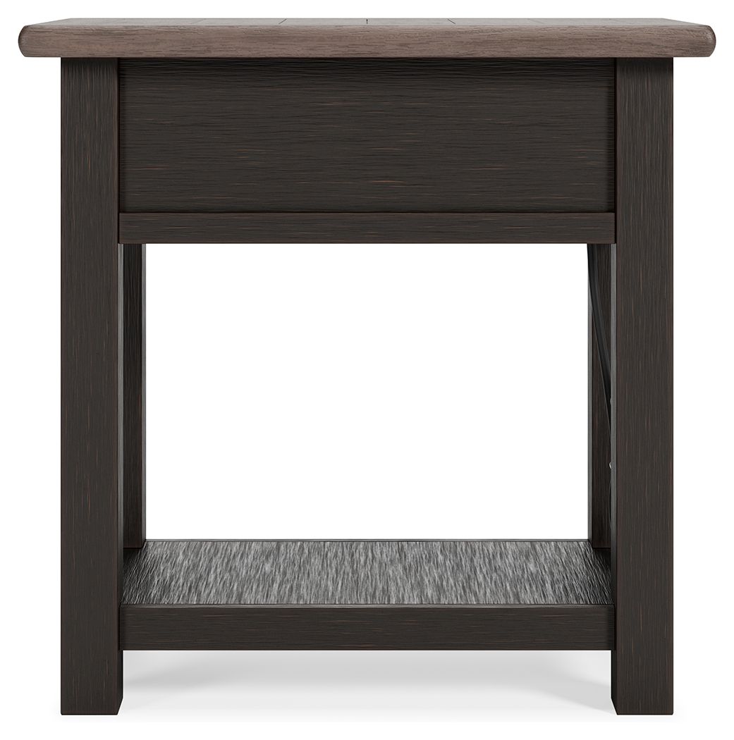 Tyler - Black / Gray - Chair Side End Table