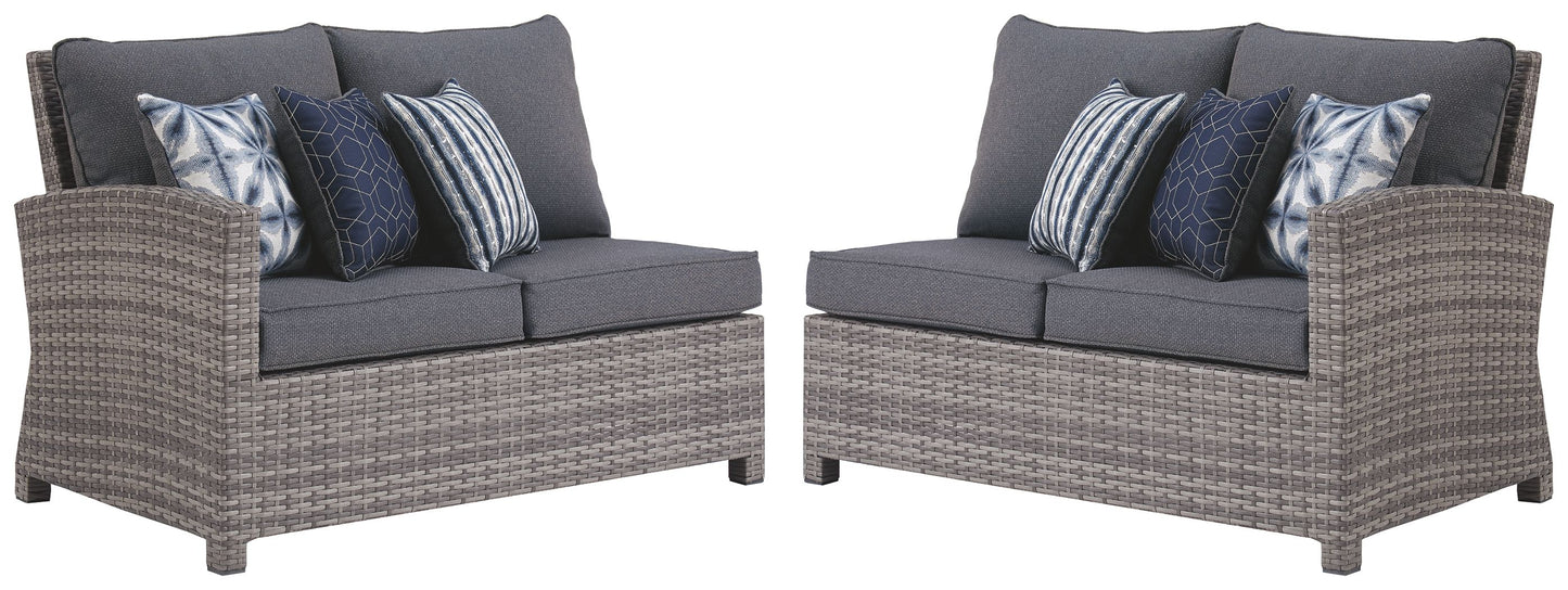 Salem Beach - Dark Gray - 5 Pc. - Sectional Lounge Set