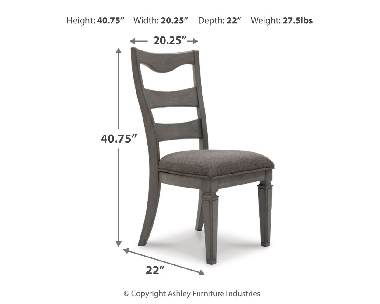 Lexorne - Gray - Dining Uph Side Chair (Set of 2)