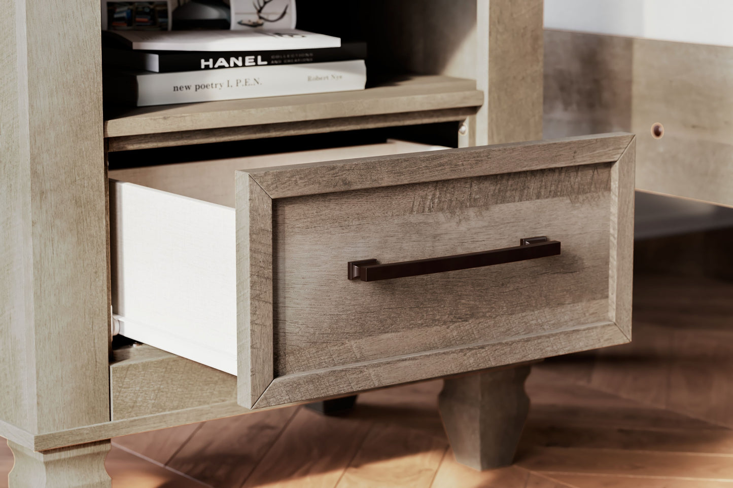 Yarbeck - Sand - One Drawer Night Stand