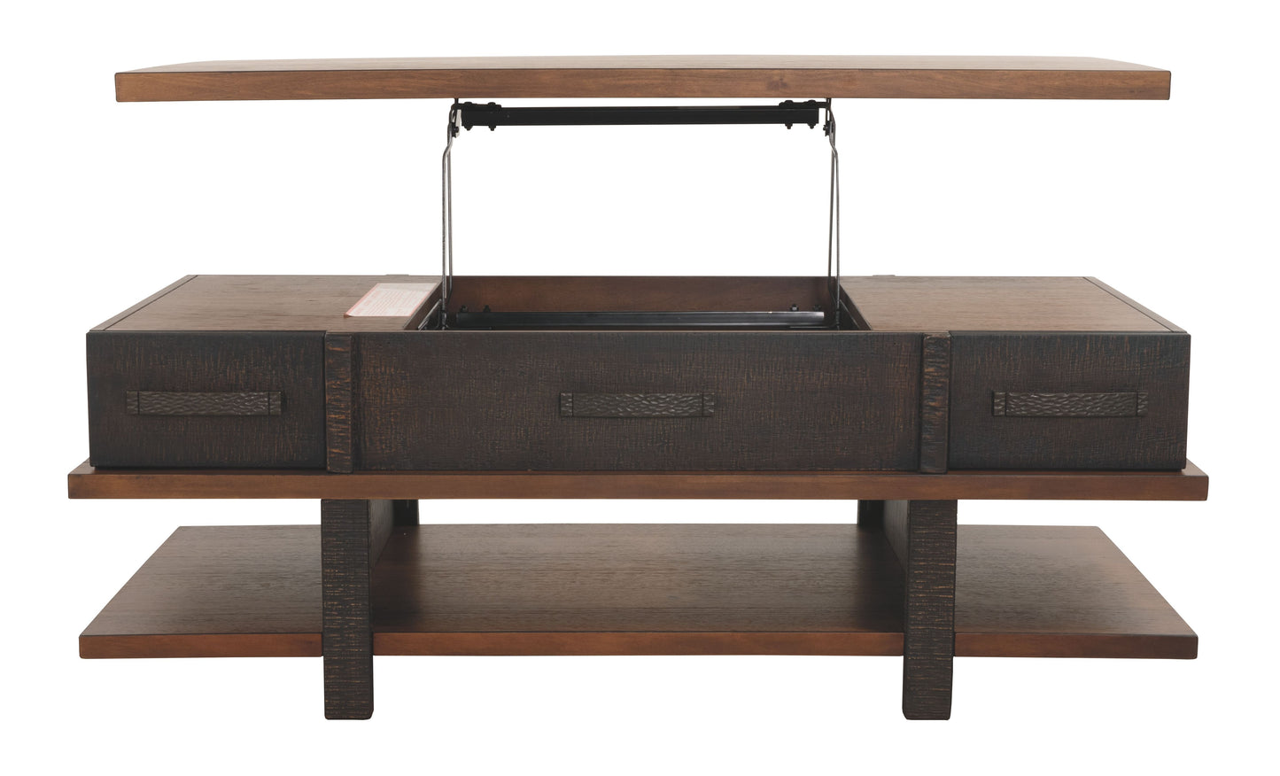 Stanah - Brown / Beige - Lift Top Cocktail Table