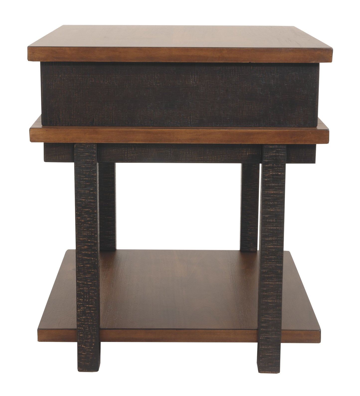 Stanah - Brown / Beige - Rectangular End Table