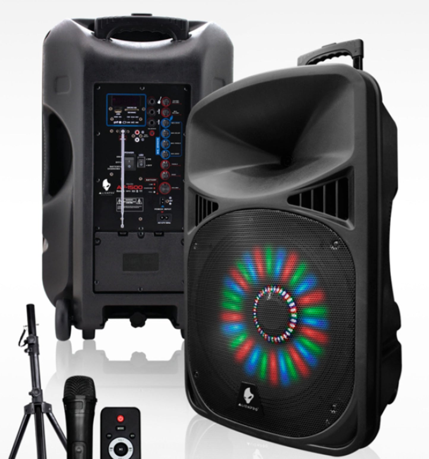 AlienPro - 15" Falcon Bluetooth Speaker Package - Black