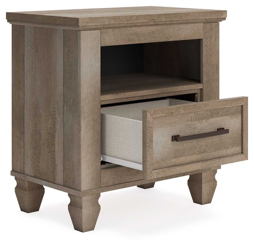 Yarbeck - Sand - One Drawer Night Stand