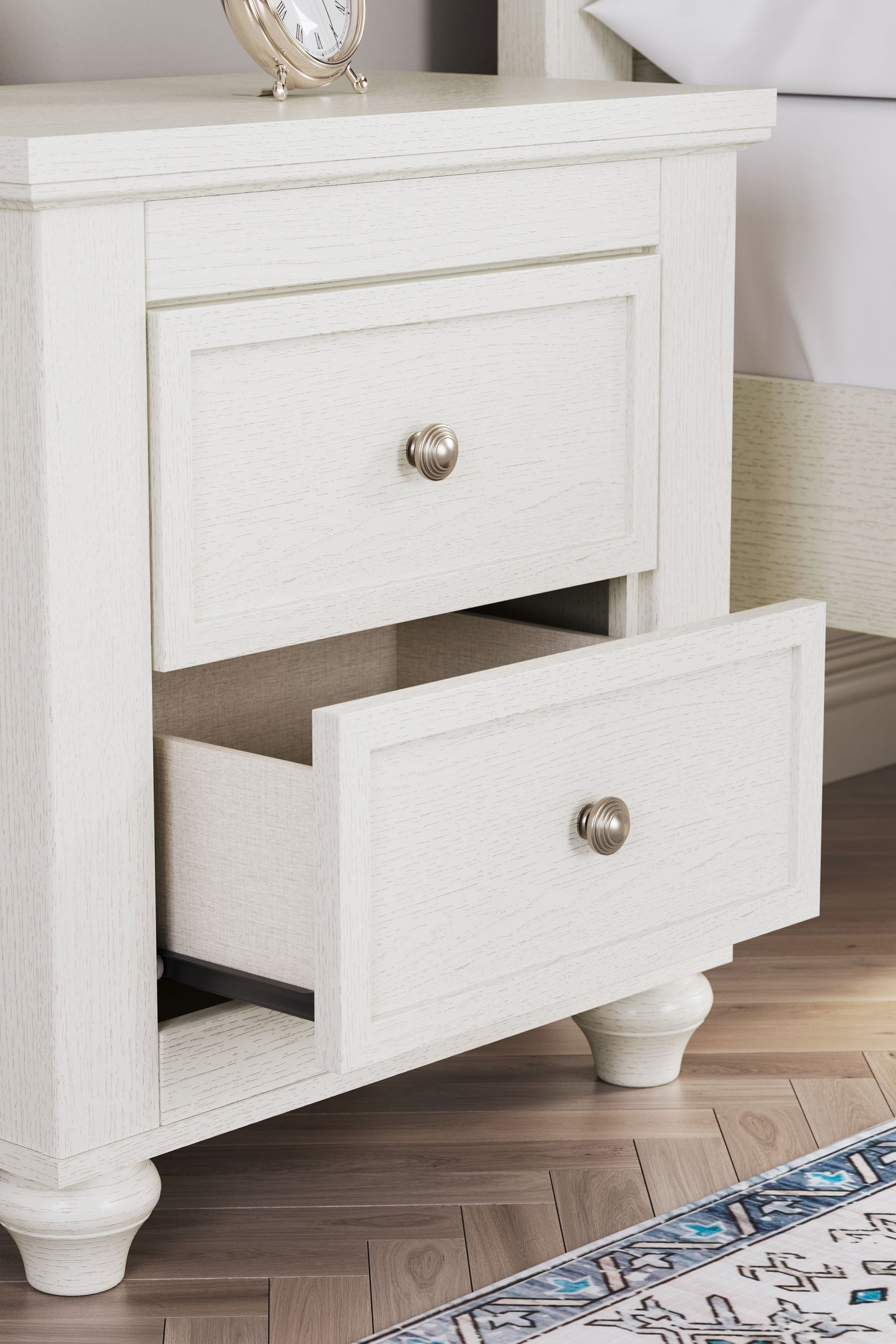 Grantoni - White - Two Drawer Night Stand