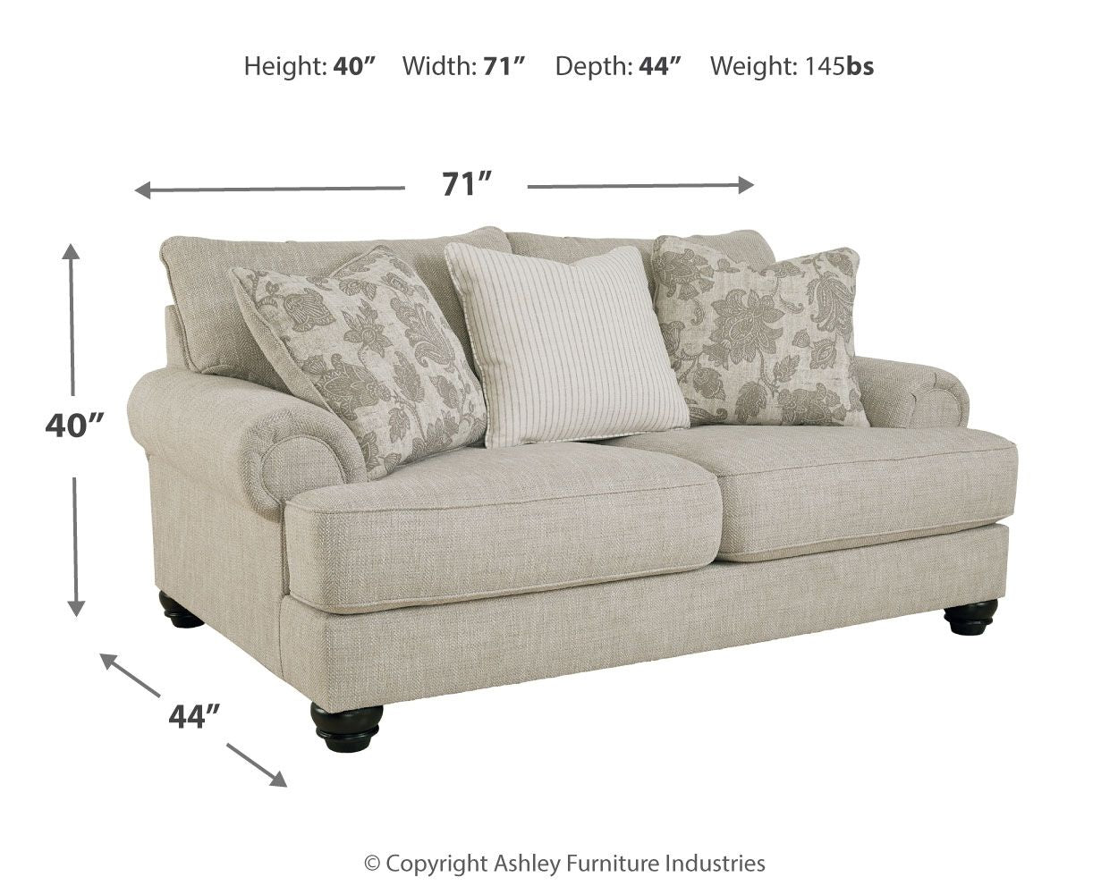 Asanti - Fog - Loveseat