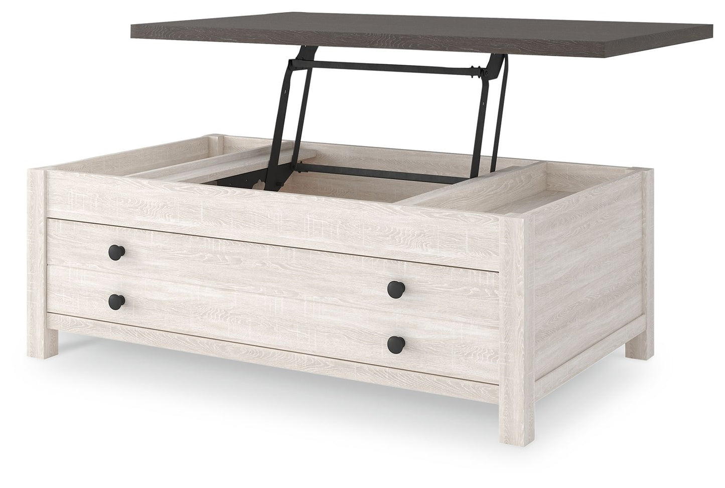 Dorrinson - White / Black / Gray - Lift Top Cocktail Table