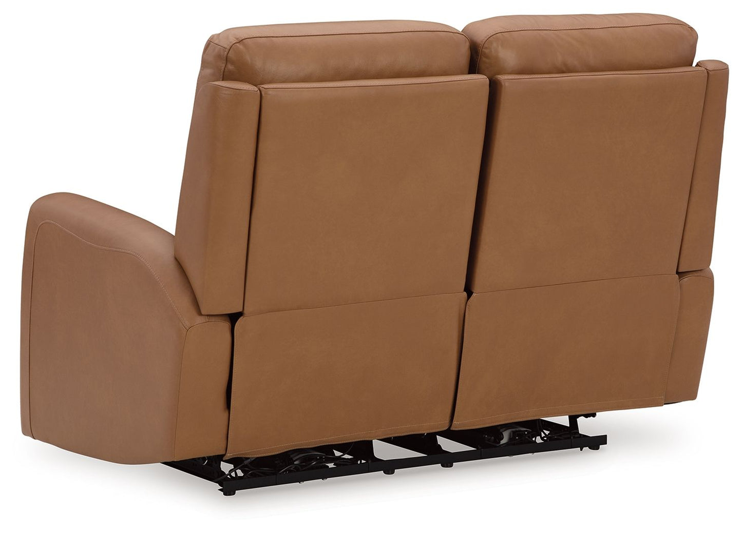 Tryanny - Butterscotch - Power Reclining Loveseat/ Adj Headrest