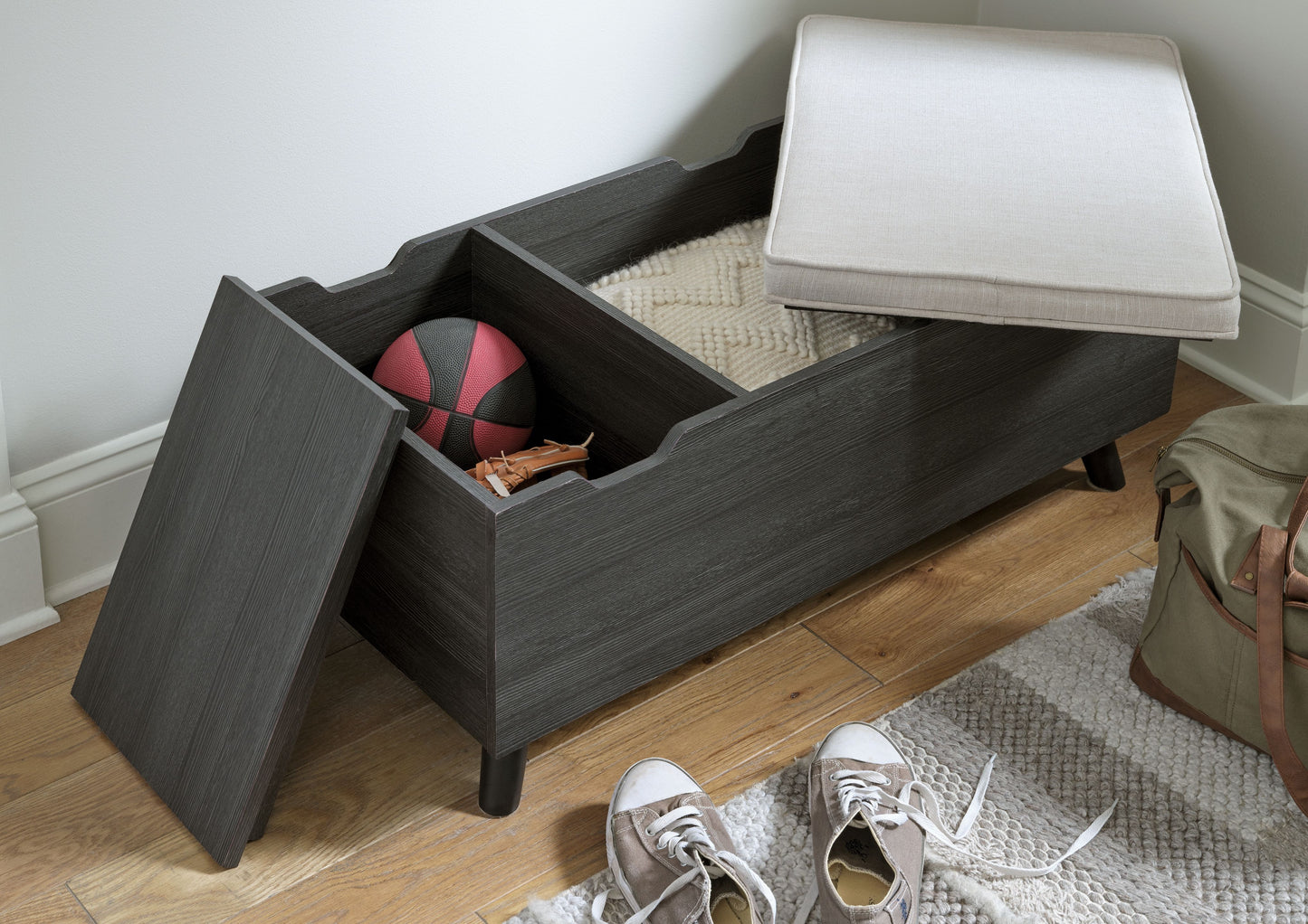 Yarlow - Dark Gray - Storage Bench