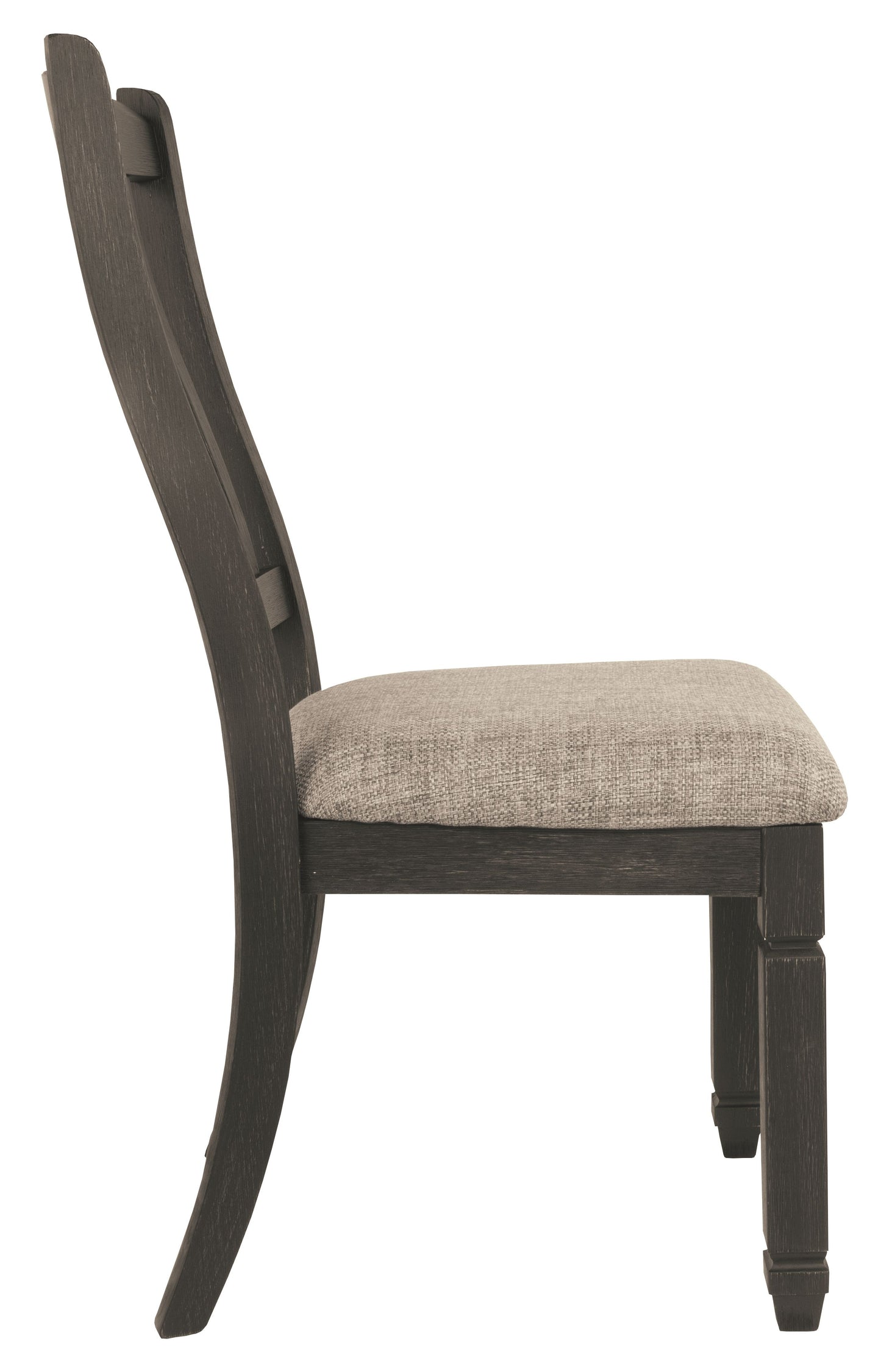 Tyler - Black / Grayish Brown - Dining Uph Side Chair (Set of 2) - Slatback