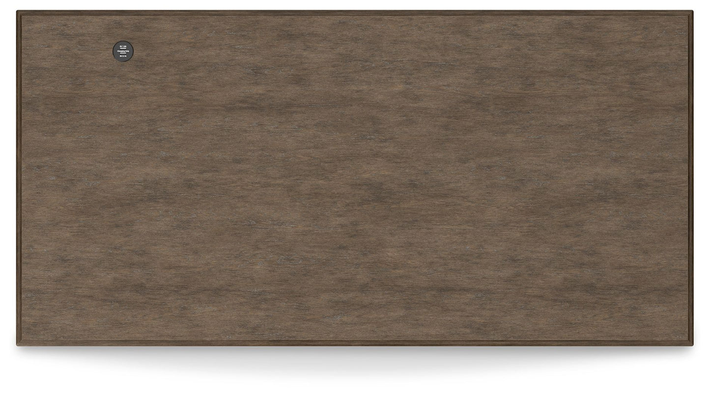 Janismore - Weathered Gray - Home Office Storage Leg Desk
