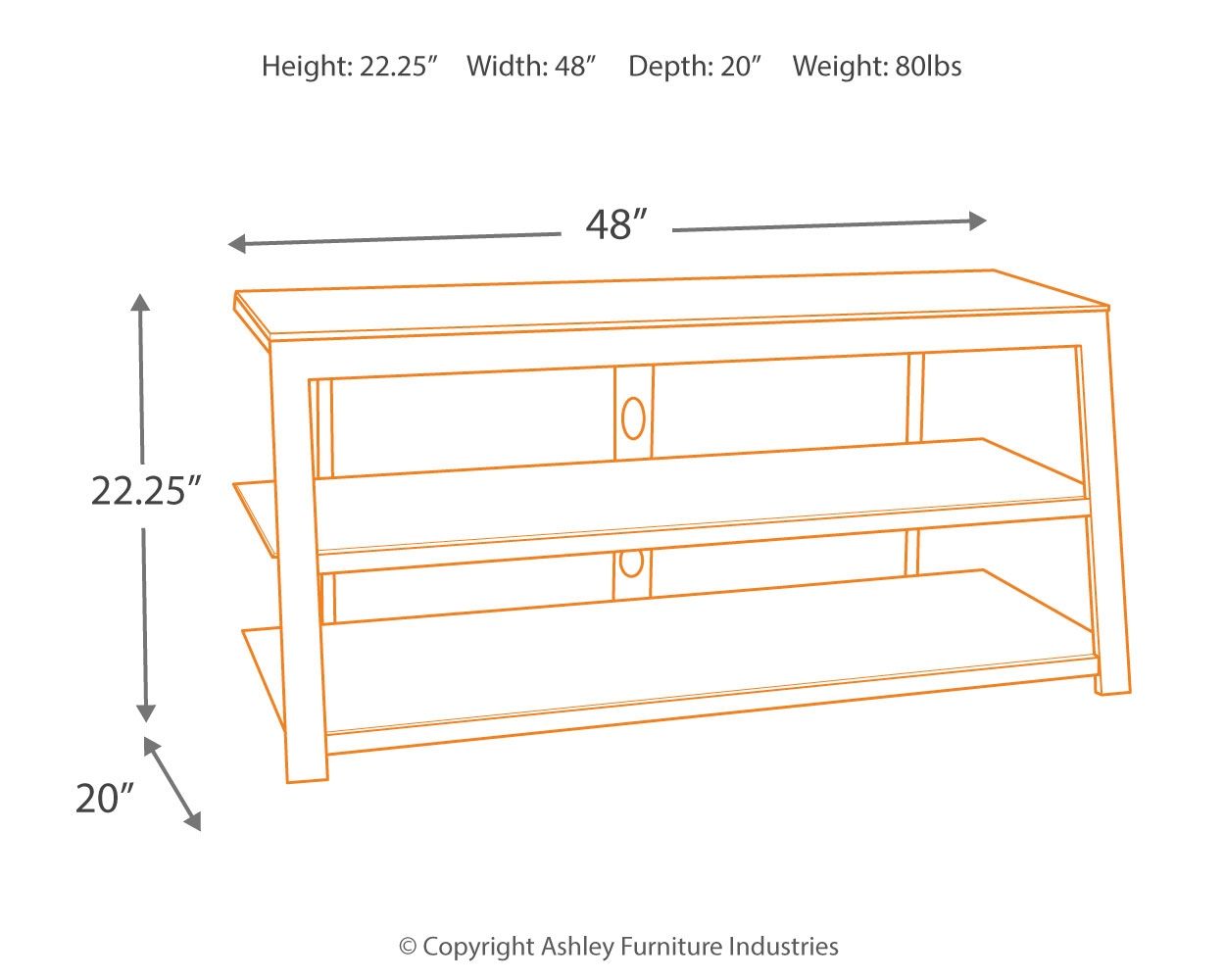 Rollynx - Black - TV Stand