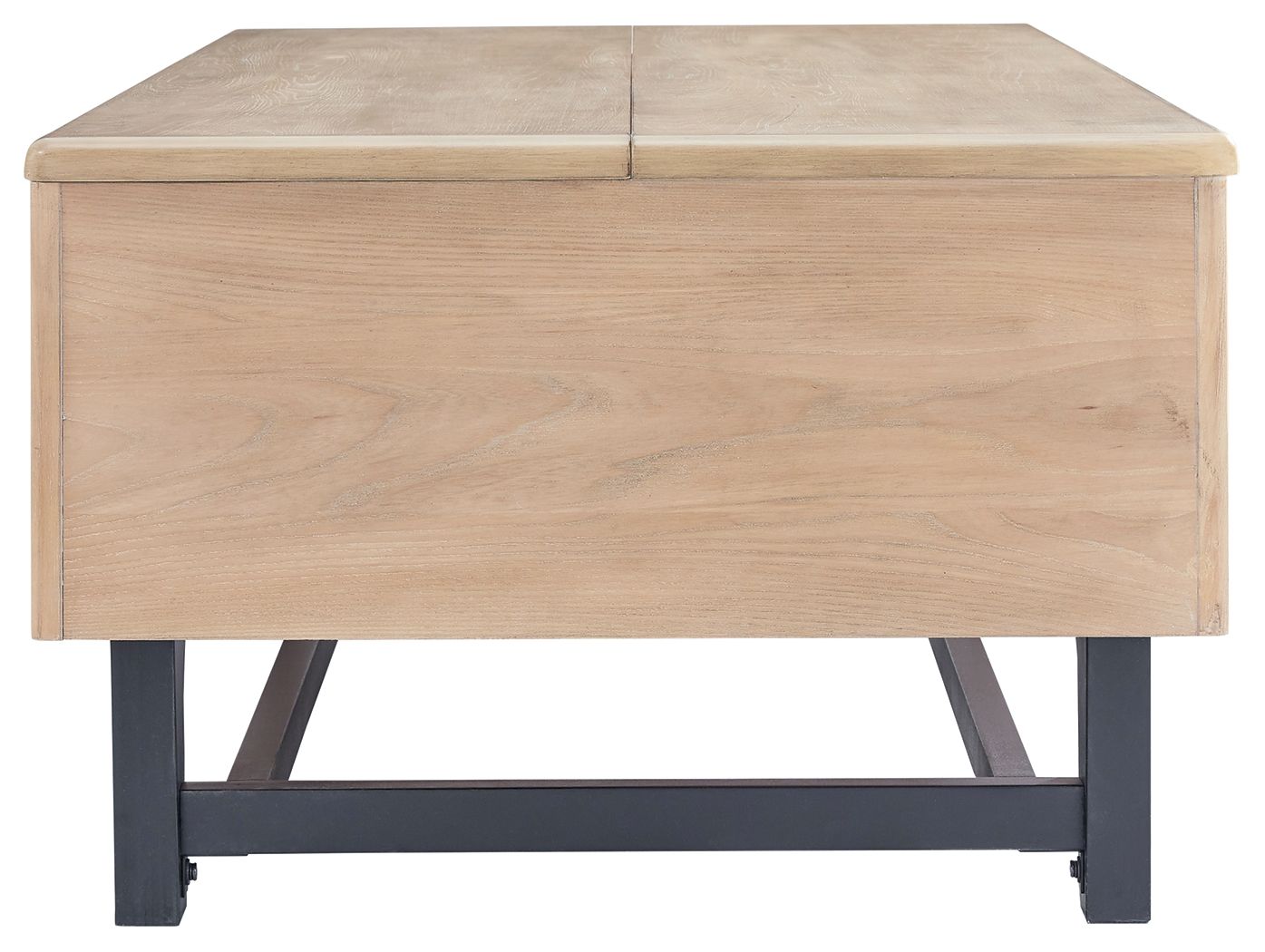 Freslowe - Light Brown / Black - Lift Top Cocktail Table