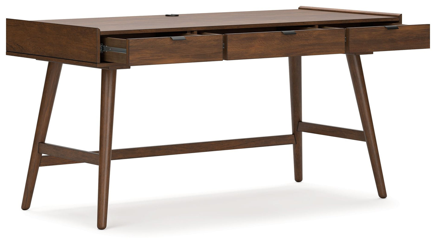 Lyncott - Brown - 3 Pc. - Home Office Desk, Chair, Bookcase