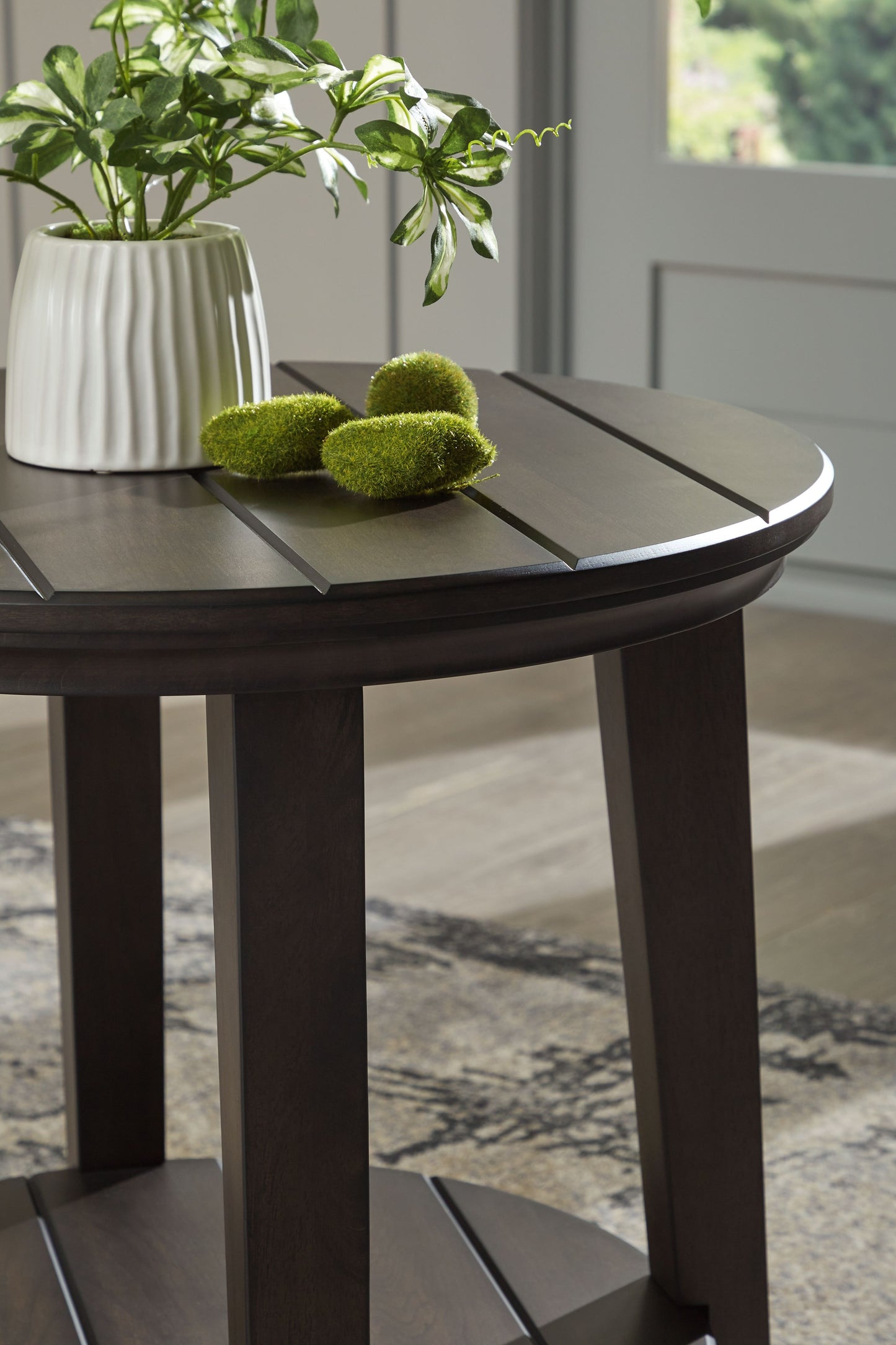 Celamar - Dark Brown - Round End Table