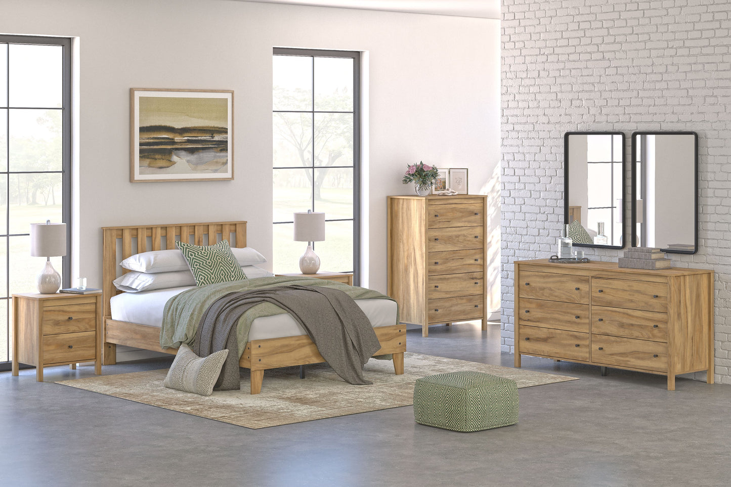 Bermacy - Light Brown - Six Drawer Dresser