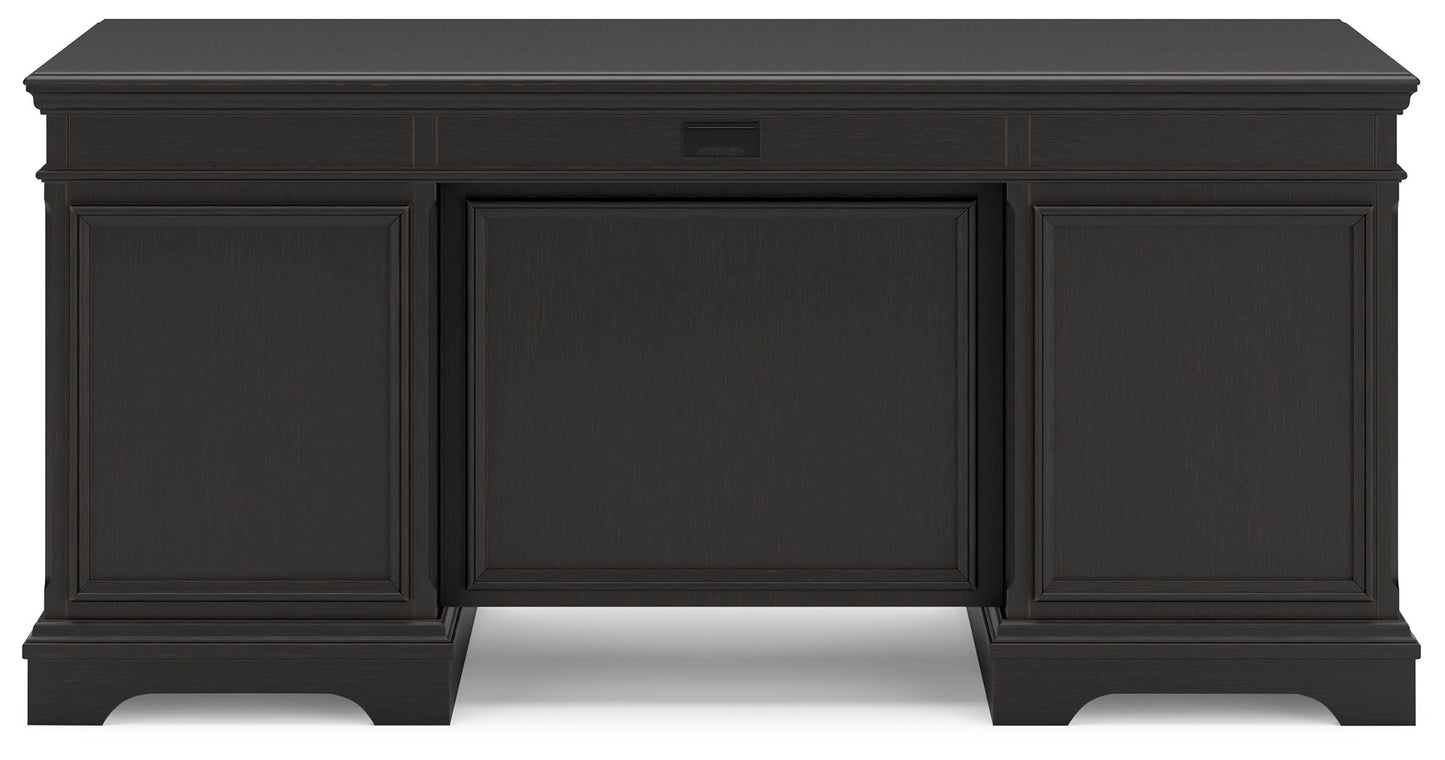 Beckincreek - Black - Home Office Pedestal Desk