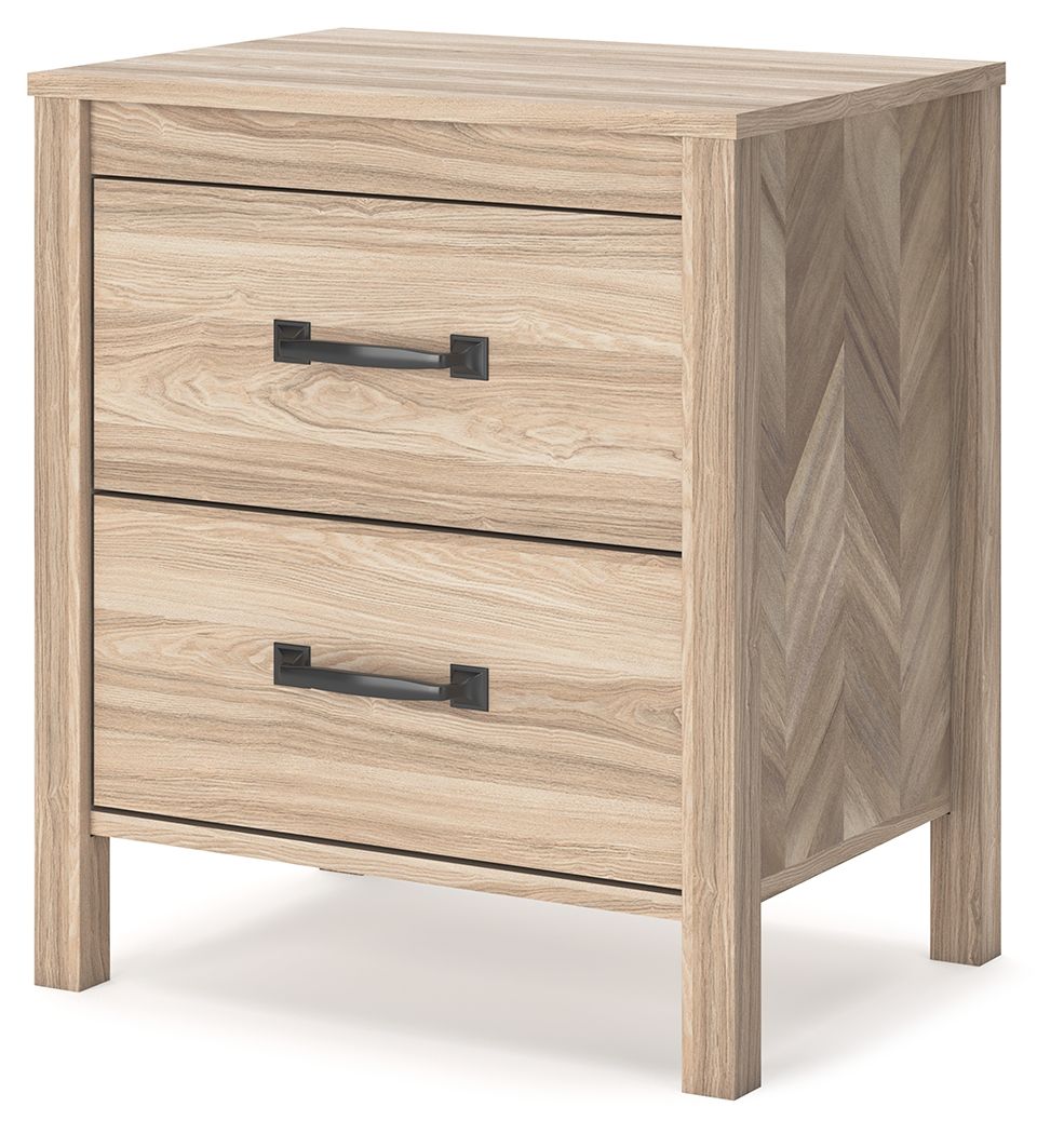 Battelle - Tan - Two Drawer Night Stand