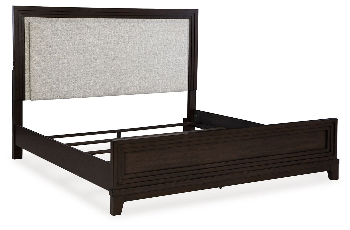 Neymorton - Dark Grayish Brown - King Upholstered Panel Bed