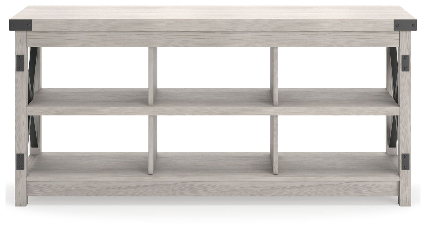 Bayflynn - White / Black - Large TV Stand