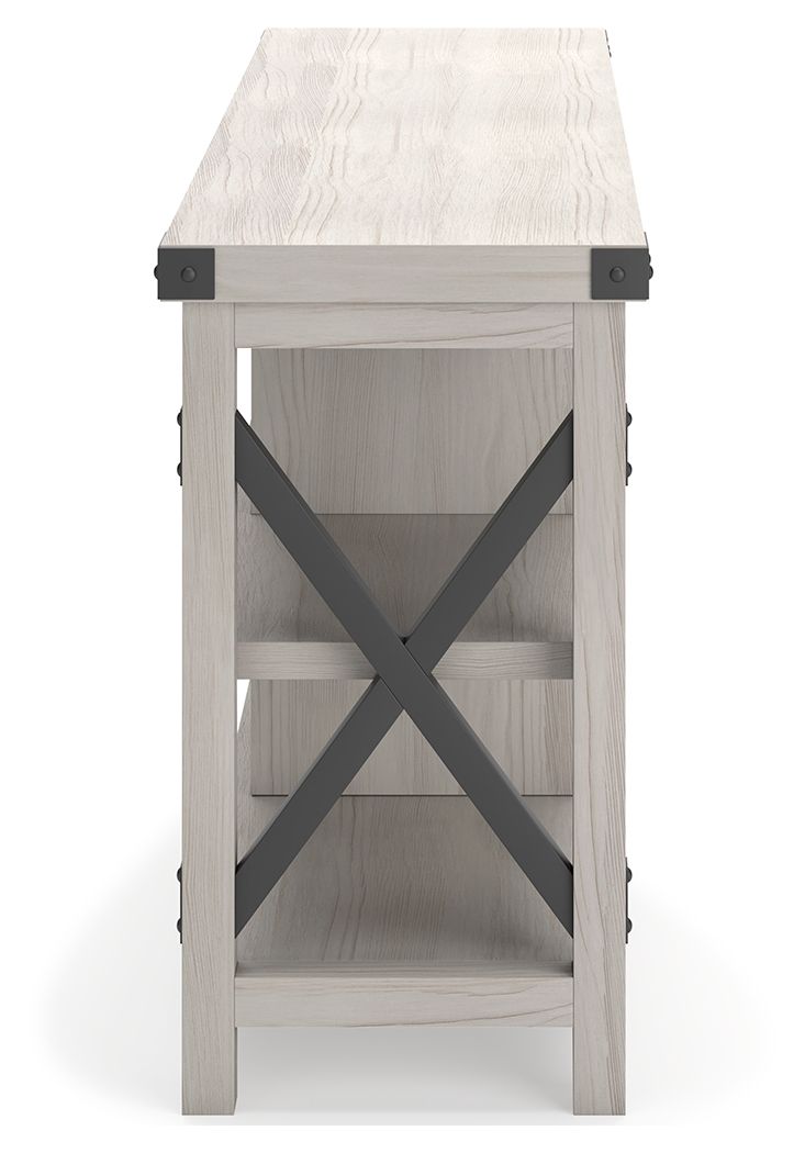Bayflynn - White / Black - Large TV Stand
