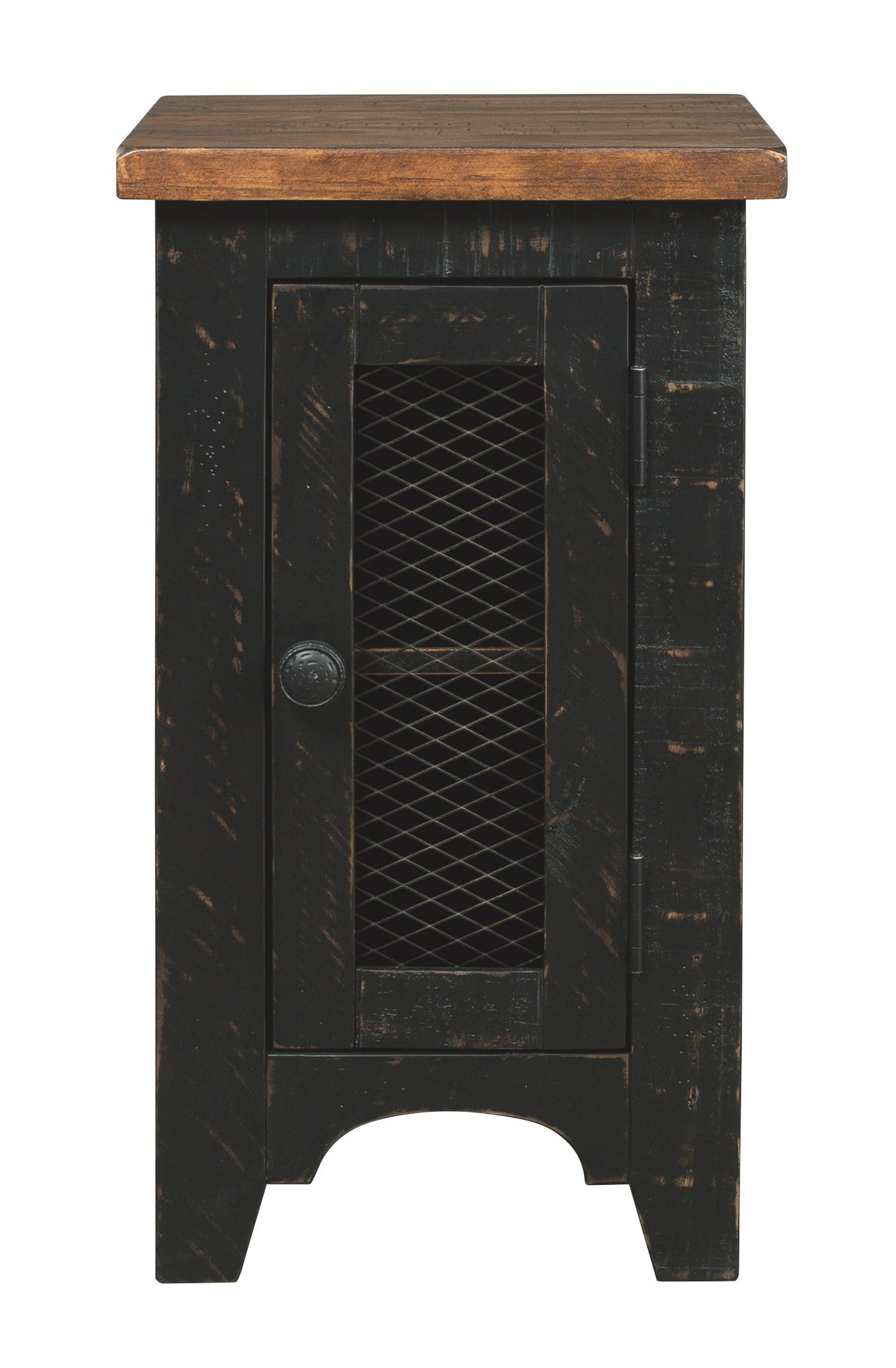 Valebeck - Black / Brown - Chair Side End Table