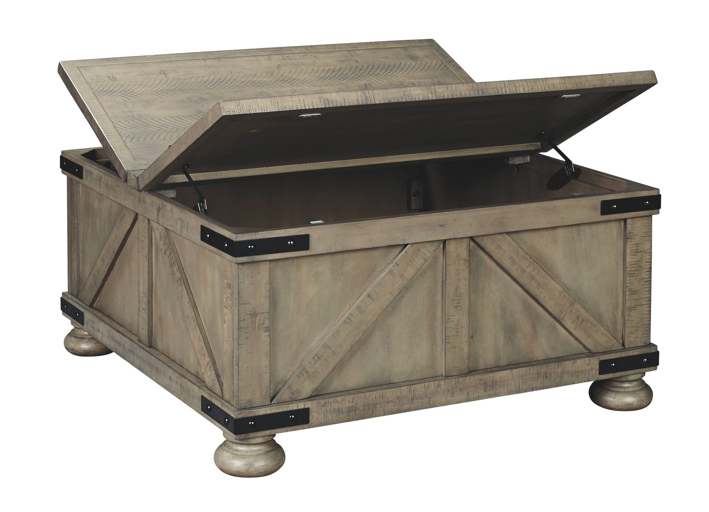 Aldwin - Gray - Cocktail Table With Storage - Square