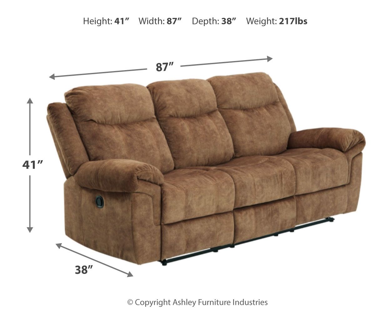 Huddle-up - Nutmeg - Rec Sofa W/Drop Down Table