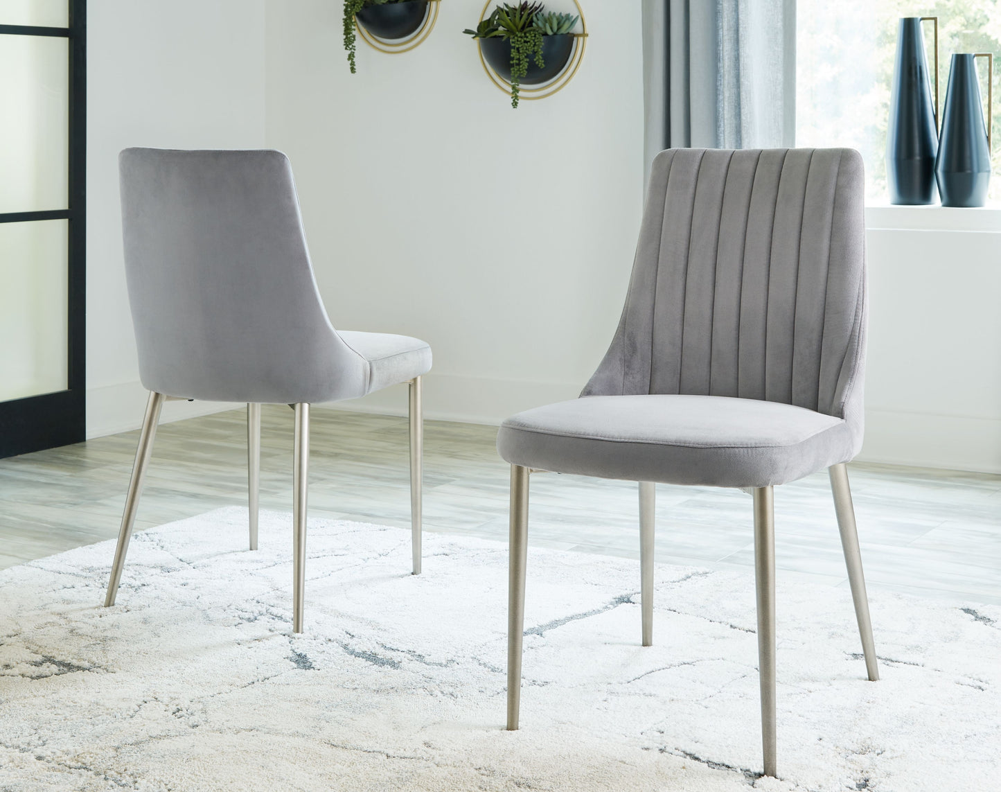 Barchoni - Gray - Dining Uph Side Chair (Set of 2)
