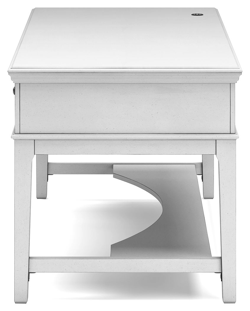 Kanwyn - Whitewash - Home Office Storage Leg Desk