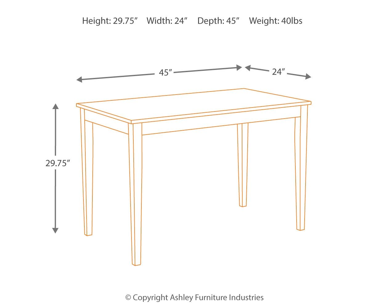 Kimonte - Dark Brown - Rectangular Dining Room Table