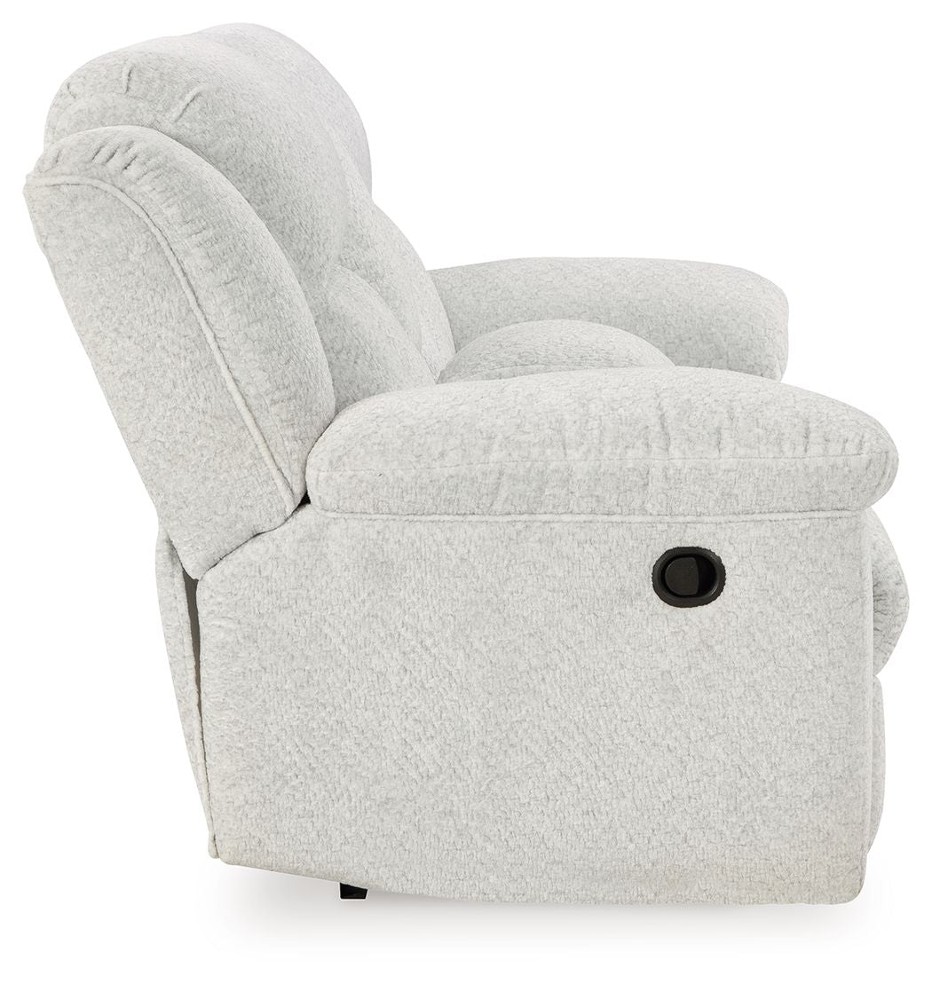 Frohn - Snow - Dbl Reclining Loveseat With Console