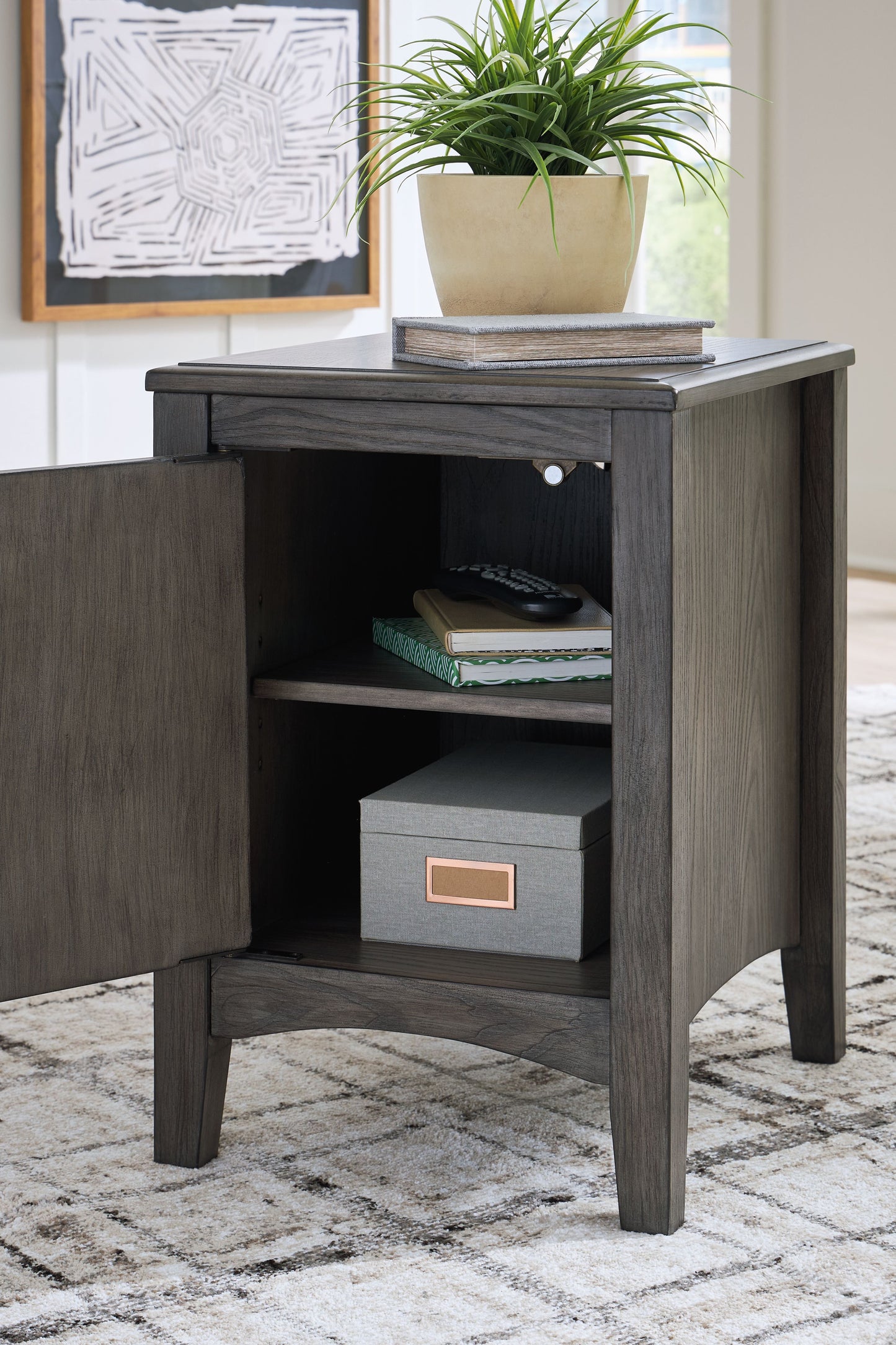 Montillan - Grayish Brown - Chair Side End Table