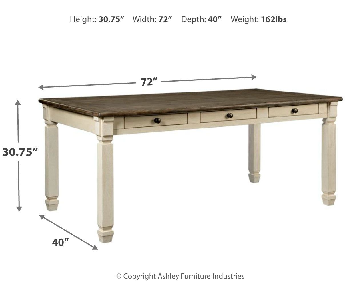 Bolanburg - Beige - Rectangular Dining Room Table