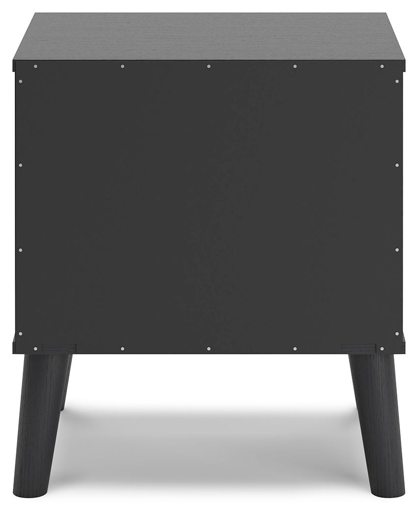 Charlang - Black / Gray - One Drawer Night Stand