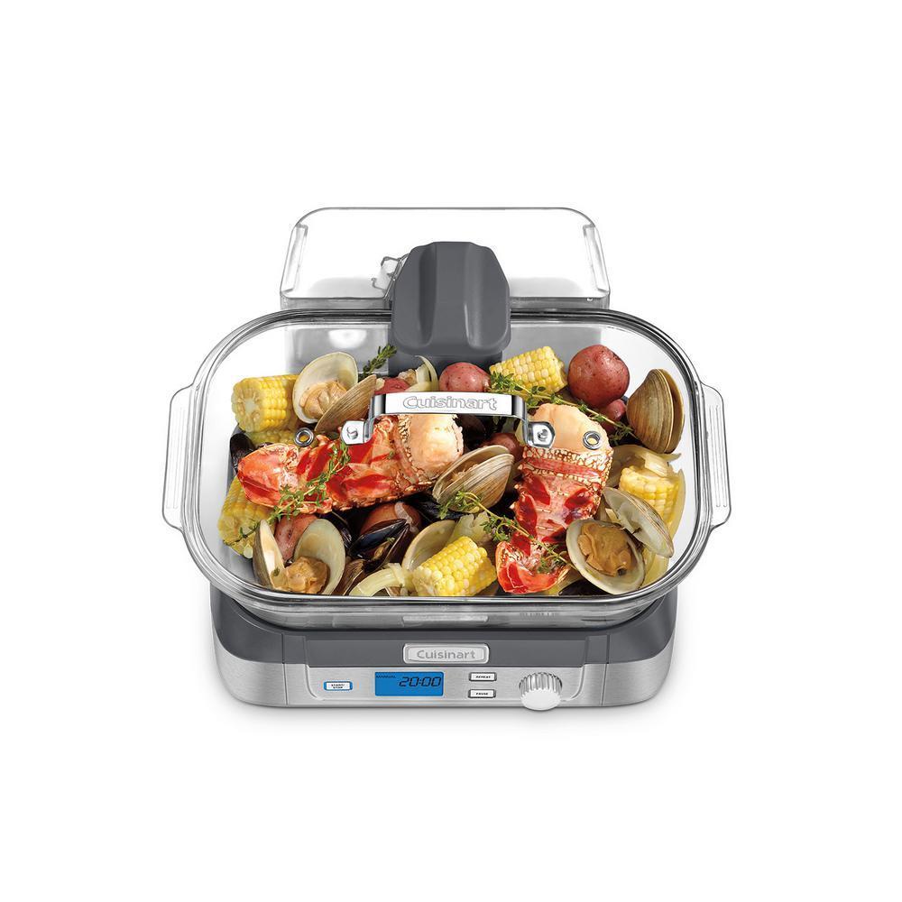 Cuisinart - Cookfresh Digital Glass Steamer - Pearl Silver