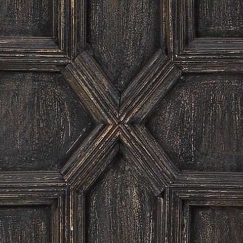 Roseworth - Distressed Black - Accent Cabinet