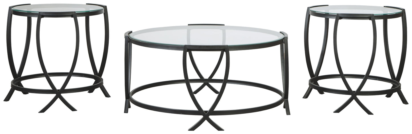 Tarrin - Black - Occasional Table Set (Set of 3)