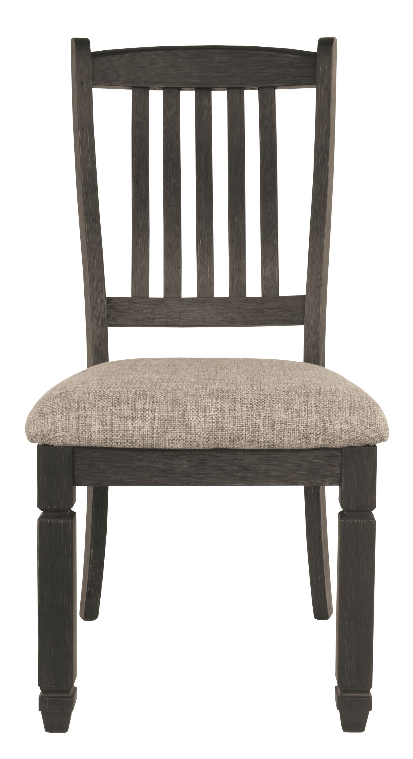 Tyler - Black / Grayish Brown - Dining Uph Side Chair (Set of 2) - Slatback
