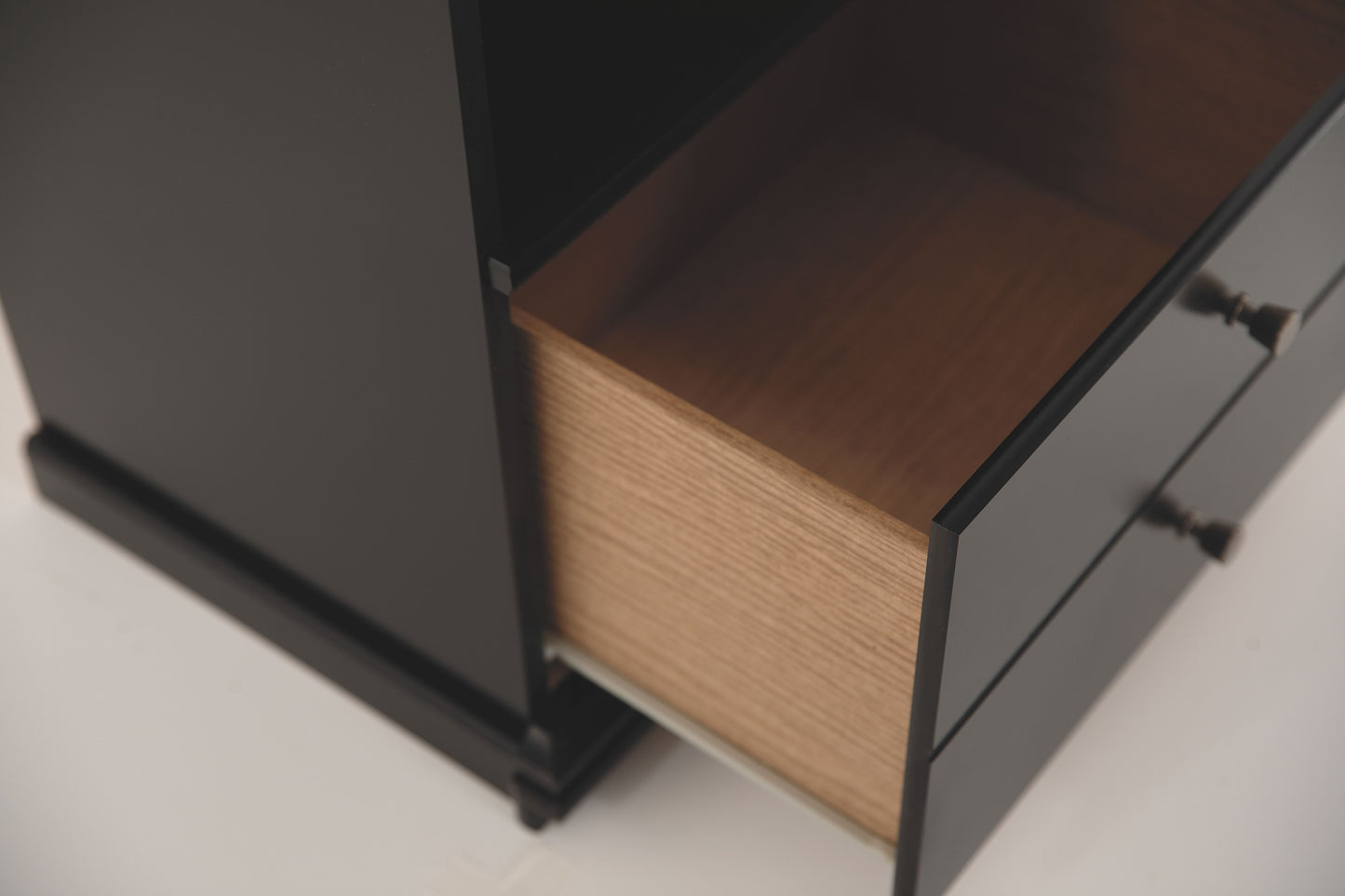 Maribel - Black - One Drawer Night Stand