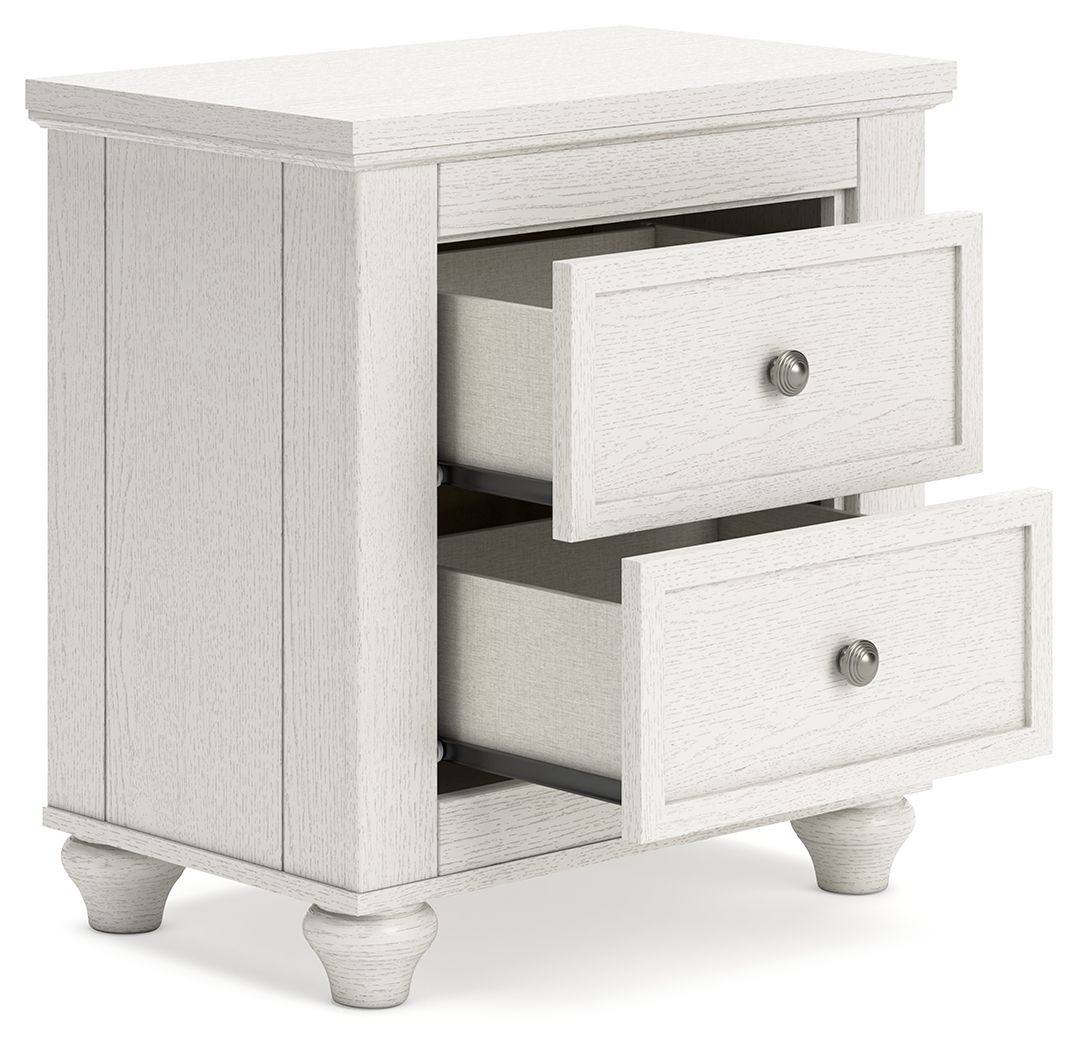 Grantoni - White - Two Drawer Night Stand