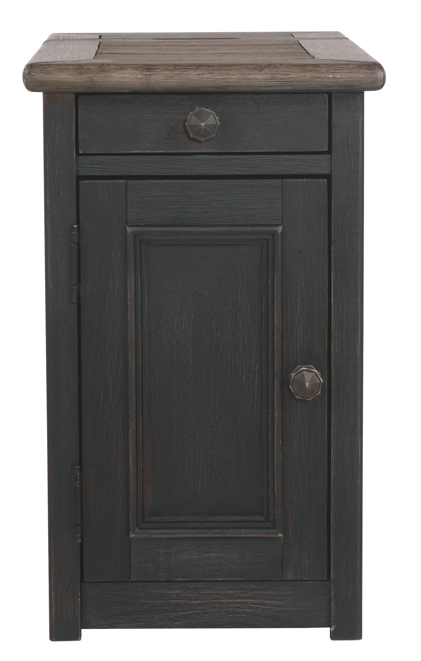 Tyler - Grayish Brown / Black - Chair Side End Table
